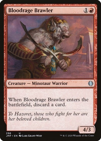Bloodrage Brawler (JMP) #296 Uncommon (Lightly Played) Jumpstart Magic: The Gathering: 2020