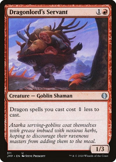 Dragonlords Servant (JMP) #311 Uncommon (Lightly Played) Jumpstart Magic: The Gathering: 2020