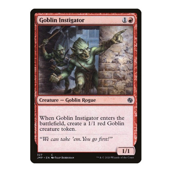 Goblin Instigator (JMP) #327 Common (Lightly Played) Jumpstart Magic: The Gathering: 2020