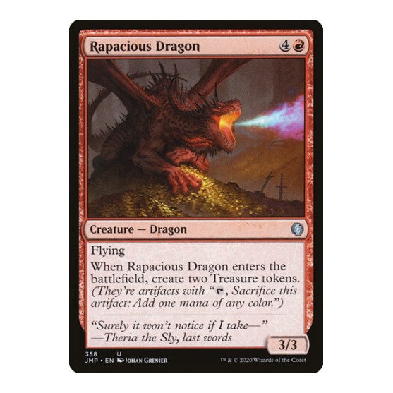 Rapacious Dragon (JMP) #358 Uncommon (Lightly Played) Jumpstart Magic: The Gathering: 2020