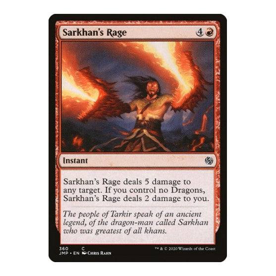 Sarkhans Rage (JMP) #360 Common (Lightly Played) Jumpstart Magic: The Gathering: 2020