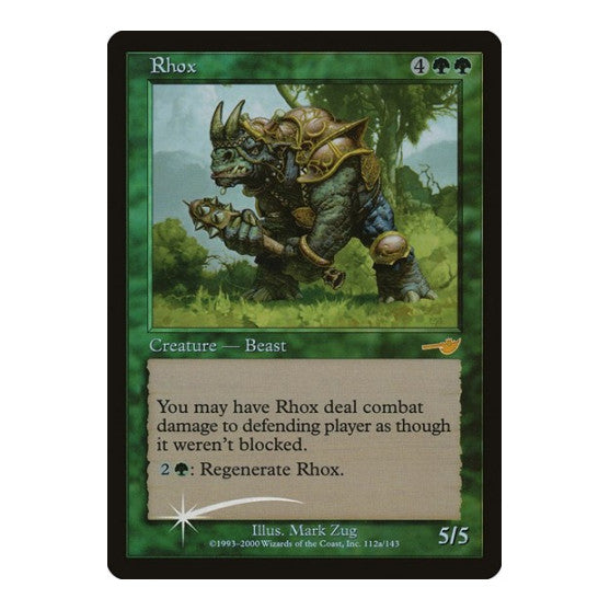 Rhox (S00) #112a P (Foil Lightly Played) Starter 2000 Magic: The Gathering: 2000