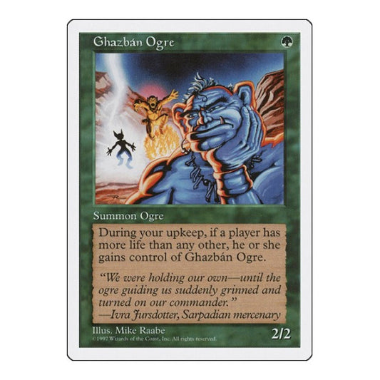 Ghazban Ogre (5ED) #298 Common (Lightly Played) Fifth Edition Magic: The Gathering: 1997