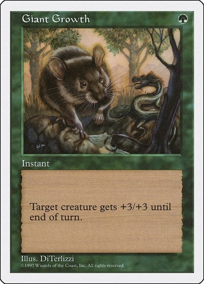 Giant Growth (5ED) #299 Common (Lightly Played) Fifth Edition Magic: 1997