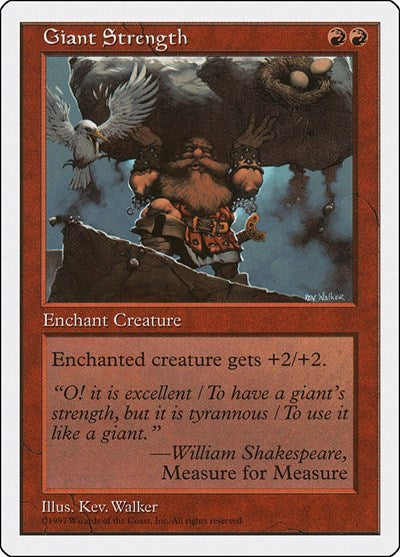 Giant Strength (5ED) #233 Common (Damaged) Fifth Edition Magic: 1997