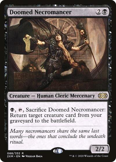 Doomed Necromancer (2XM) #88 Rare (Lightly Played) Double Masters Magic: The Gathering: 2020