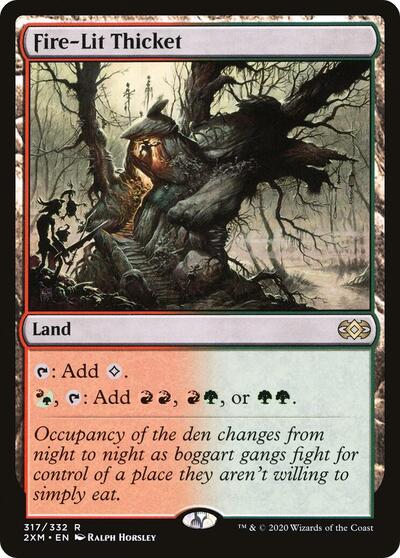 Fire Lit Thicket (2XM) #317 Rare (Lightly Played) Double Masters Magic: The Gathering: 2020