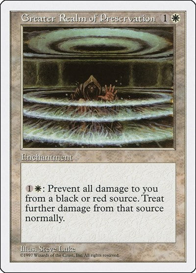 Greater Realm of Preservation (5ED) #31 Uncommon (Moderately Played) Fifth Edition Magic: The Gathering: 1997