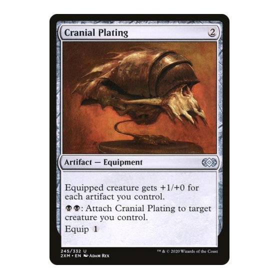 Cranial Plating (2XM) #245 Uncommon (Lightly Played) Double Masters Magic: The Gathering: 2020