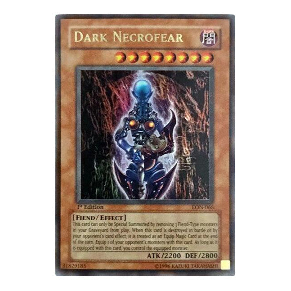 Dark Necrofear (LON) #LON-065 Ultra Rare (Unlimited Damaged) Labyrinth of Nightmare YuGiOh: 2004
