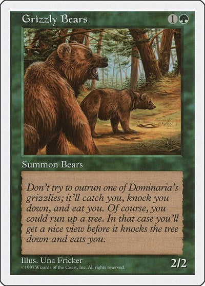 Grizzly Bears (5ED) #301 Common (Lightly Played) Fifth Edition Magic: The Gathering: 1997