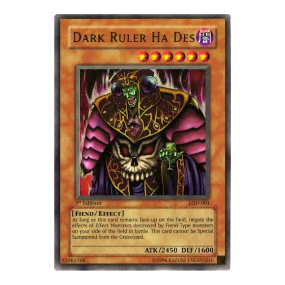 Dark Ruler Ha Des (LOD) #LOD-001 Ultra Rare (1st Edition Lightly Played) Legacy of Darkness YuGiOh: 2017