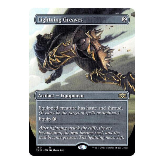 Lightning Greaves (Borderless) (2XM) #360 Rare (Foil Near Mint) Double Masters Magic: The Gathering: 2020