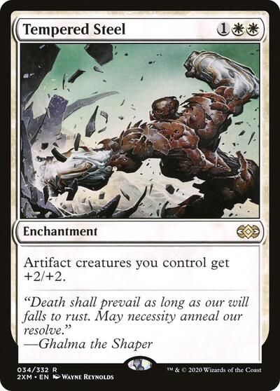 Tempered Steel (2XM) #34 Rare (Near Mint) Double Masters Magic: The Gathering: 2020
