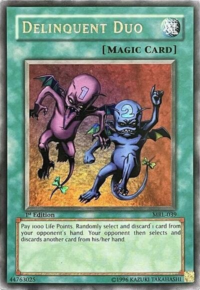 Delinquent Duo (MRL-EN) #MRL-039 Ultra Rare (1st Edition Near Mint) Magic Ruler YuGiOh: 2002