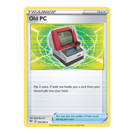 Old PC (SWSH03) #164/189 Uncommon (Reverse Holofoil Near Mint) SWSH03: Darkness Ablaze Pokemon: 2020