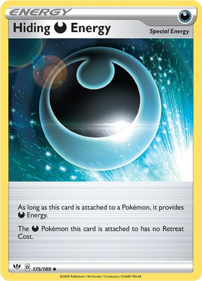 Hiding D Energy (SWSH03) #175/189 Uncommon (Reverse Holofoil Lightly Played) SWSH03: Darkness Ablaze Pokemon: 2020