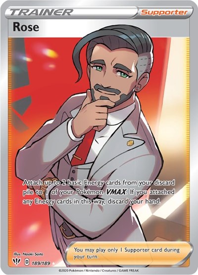 Rose Full Art (SWSH03) #189/189 Ultra Rare (Holofoil Lightly Played) SWSH03: Darkness Ablaze Pokemon: 2020