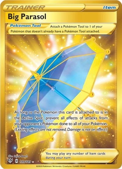 Big Parasol Secret (SWSH03) #199/189 Secret Rare (Holofoil Near Mint) SWSH03: Darkness Ablaze Pokemon: 2020