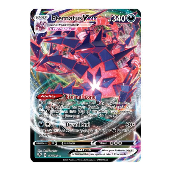 Eternatus VMAX (SWSH03) #117/189 Ultra Rare (Holofoil Near Mint) SWSH03: Darkness Ablaze Pokemon: 2020