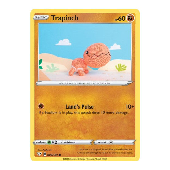 Trapinch (SWSH03) #089/189 Common (Near Mint) SWSH03: Darkness Ablaze Pokemon: 2020