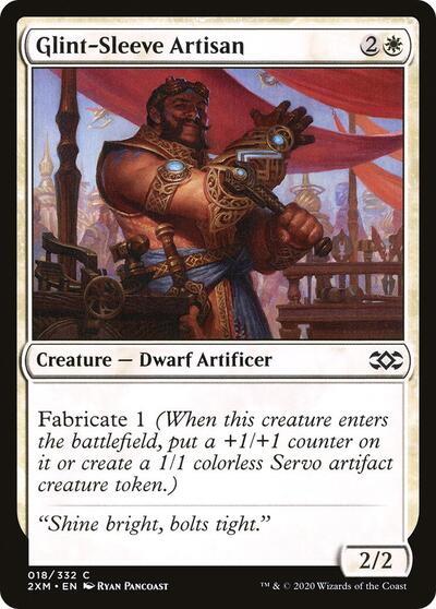 Glint Sleeve Artisan (2XM) #18 Common (Foil Lightly Played) Double Masters Magic: The Gathering: 2020