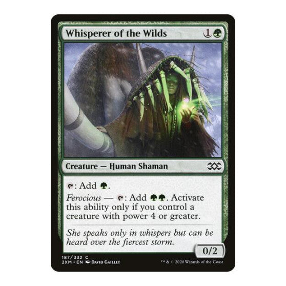 Whisperer of the Wilds (2XM) #187 Common (Foil Lightly Played) Double Masters Magic: The Gathering: 2020