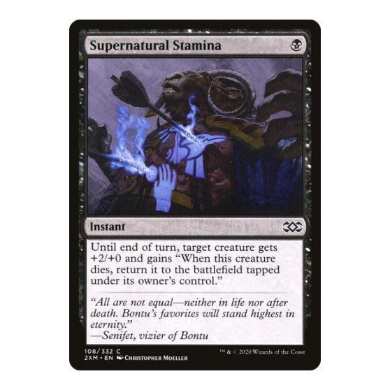 Supernatural Stamina (2XM) #108 Common (Foil Lightly Played) Double Masters Magic: The Gathering: 2020