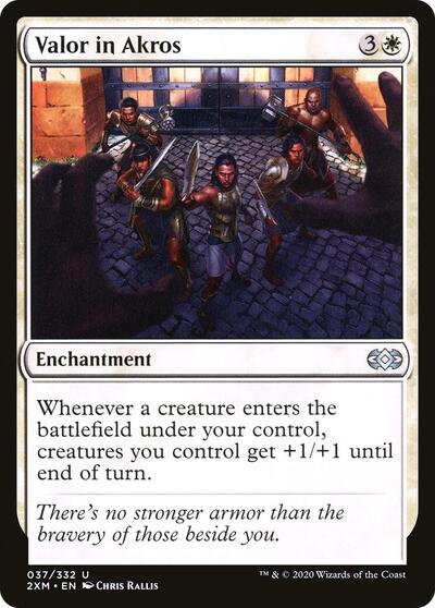 Valor in Akros (2XM) #37 Uncommon (Lightly Played) Double Masters Magic: The Gathering: 2020