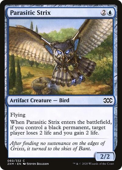 Parasitic Strix (2XM) #60 Common (Lightly Played) Double Masters Magic: The Gathering: 2020