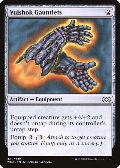 Vulshok Gauntlets (2XM) #305 Common (Foil Lightly Played) Double Masters Magic: The Gathering: 2020