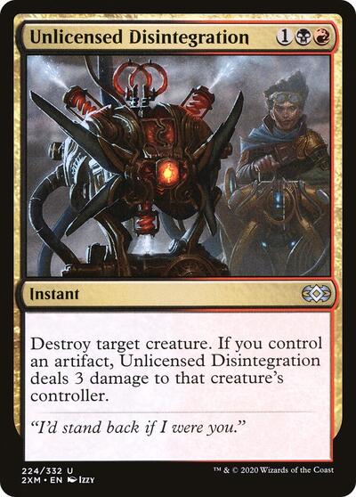 Unlicensed Disintegration (2XM) #224 Uncommon (Near Mint) Double Masters Magic: The Gathering: 2020