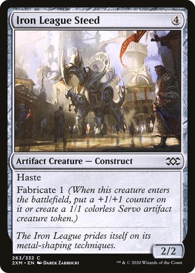 Iron League Steed (2XM) #263 Common (Lightly Played) Double Masters Magic: The Gathering: 2020