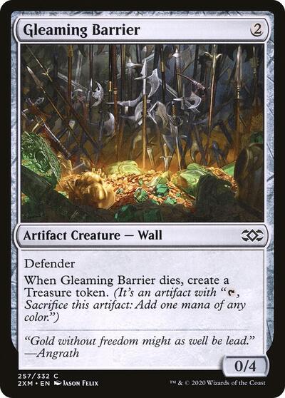 Gleaming Barrier (2XM) #257 Common (Lightly Played) Double Masters Magic: 2020
