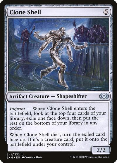Clone Shell (2XM) #241 Uncommon (Foil Lightly Played) Double Masters Magic: The Gathering: 2020