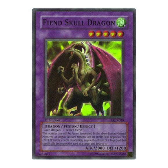 Fiend Skull Dragon (LOD) #LOD-039 Super Rare (Unlimited Damaged) Legacy of Darkness YuGiOh: 2017