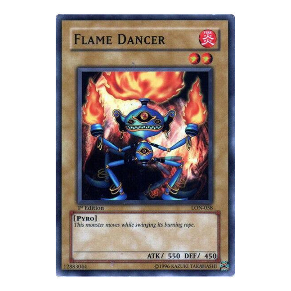 Flame Dancer (LON) #LON-058 Common (Unlimited Damaged) Labyrinth of Nightmare YuGiOh: 2004