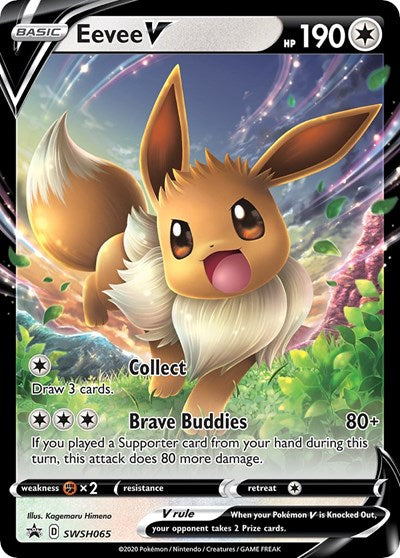 Eevee V SWSH065 (SWSD) #SWSH065 Promo (Holofoil Near Mint) SWSH: Sword & Shield Promo Cards Pokemon: 2019