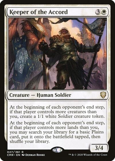 Keeper of the Accord (CMR) #27 Rare (Lightly Played) Commander Legends Magic: The Gathering: 2020