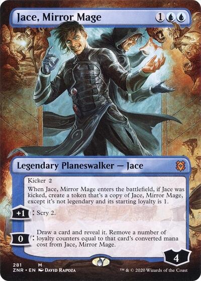 Jace Mirror Mage Borderless (ZNR) #281 Mythic Rare (Lightly Played) Zendikar Rising Magic: The Gathering: 2020