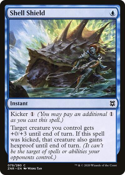 Shell Shield (ZNR) #79 Common (Moderately Played) Zendikar Rising Magic: The Gathering: 2020