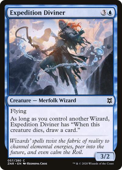 Expedition Diviner (ZNR) #57 Common (Foil Lightly Played) Zendikar Rising Magic: The Gathering: 2020