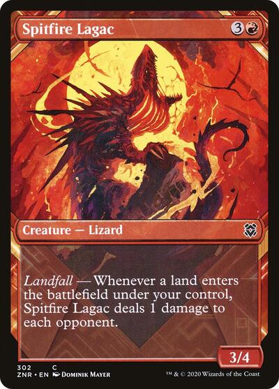Spitfire Lagac Showcase (ZNR) #302 Common (Foil Lightly Played) Zendikar Rising Magic: The Gathering: 2020