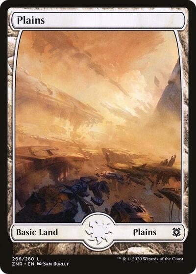 Plains 266 Full Art (ZNR) #266 Land (Lightly Played) Zendikar Rising Magic: The Gathering: 2020