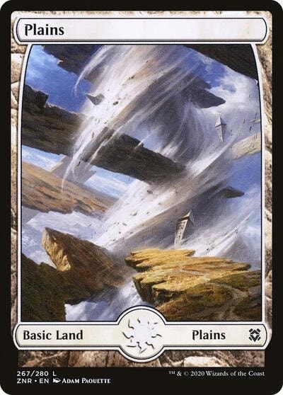 Plains 267 Full Art (ZNR) #267 Land (Lightly Played) Zendikar Rising Magic: The Gathering: 2020