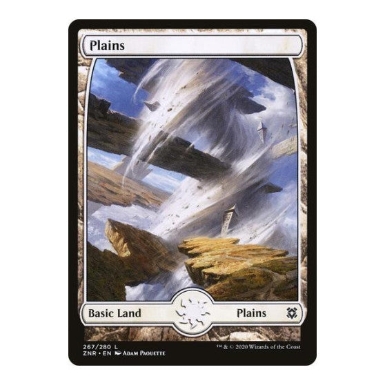 Plains (267) - Full Art (ZNR) #267 Land (Lightly Played) Zendikar Rising Magic: The Gathering: 2020
