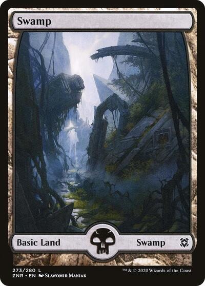 Swamp 273 Full Art (ZNR) #273 Land (Lightly Played) Zendikar Rising Magic: The Gathering: 2020