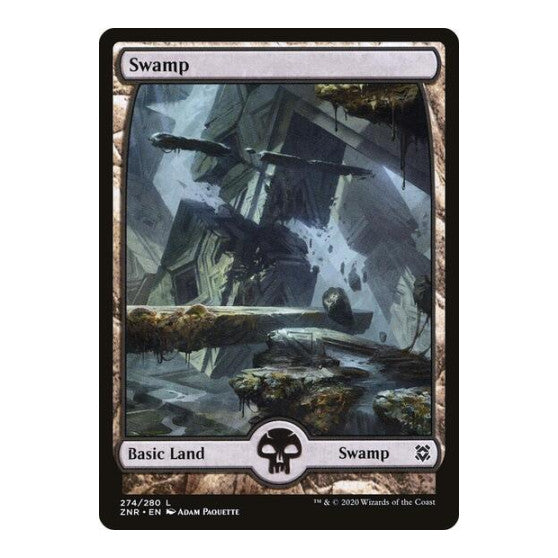 Swamp (274) - Full Art (ZNR) #274 Land Zendikar Rising Magic: The Gathering: 2020