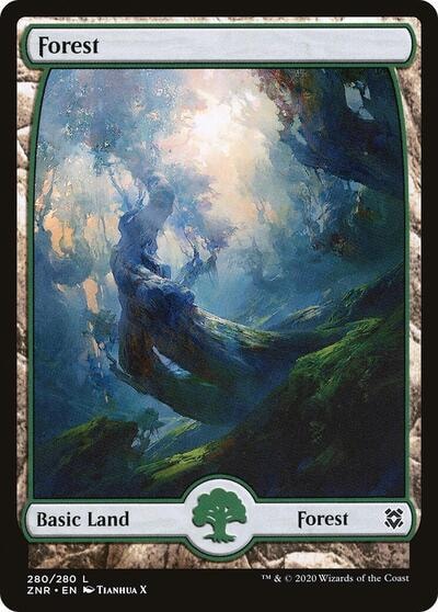 Forest 280 Full Art (ZNR) #280 Land (Lightly Played) Zendikar Rising Magic: The Gathering: 2020