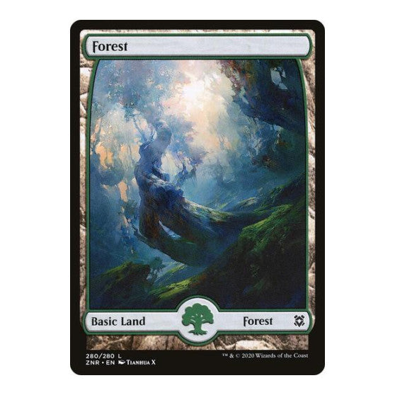 Forest (280) - Full Art (ZNR) #280 Land (Lightly Played) Zendikar Rising Magic: The Gathering: 2020